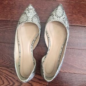 Jcrew snake print flats